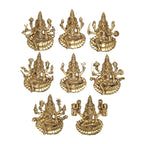 ARTVARKO Brass Ashtalakshmi Laxmi Set of 8 Pcs Ashta Lakshmi Wall/Door Hanging Luxmi for Home Office Décor Gift (Each Idol 4.5x5.5 Inch)