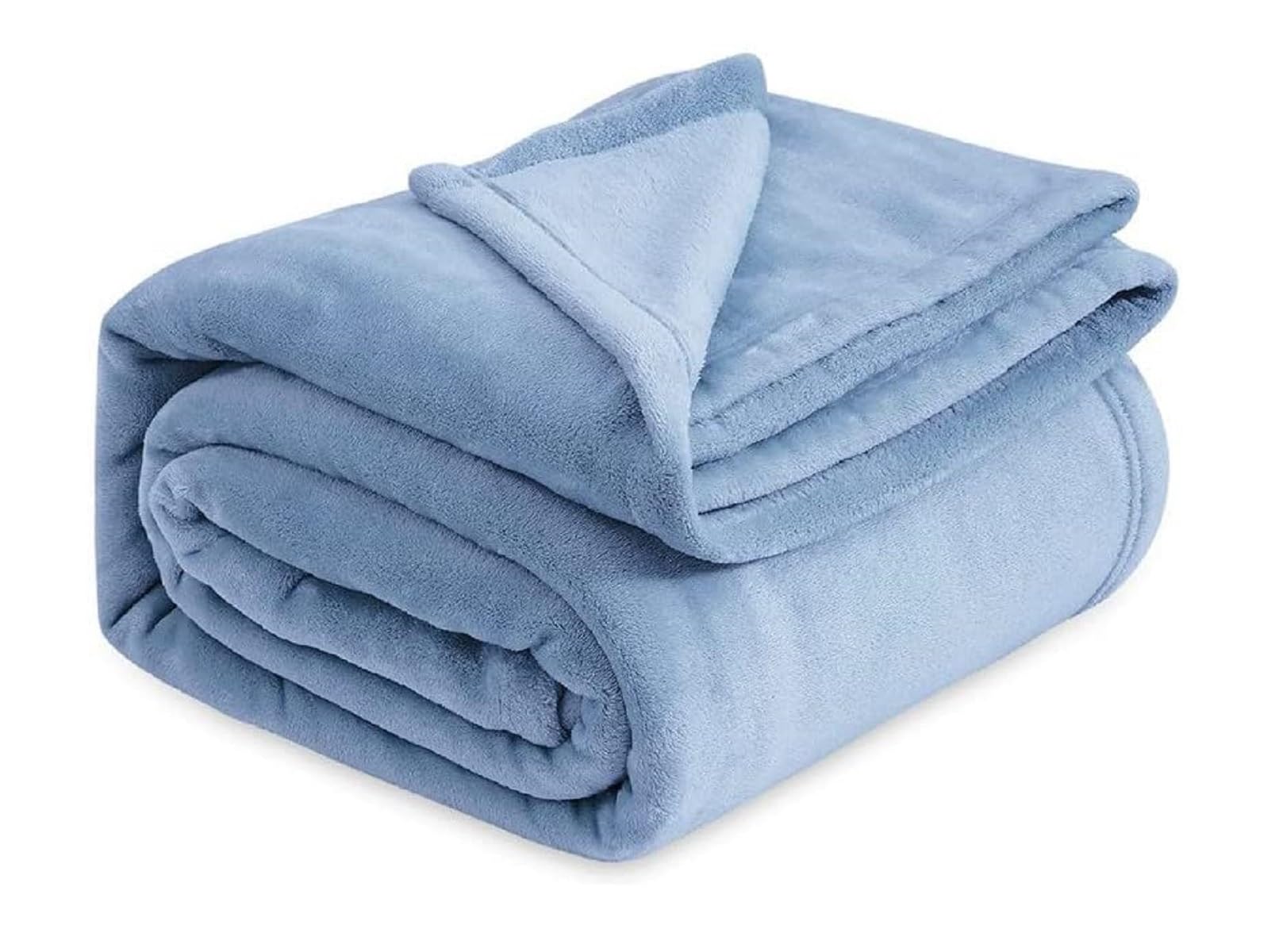 A Brand New - Umi Plush Flannel Blanket 300 GSM Lightweight Cozy Ultra Soft Premium Luxury Throw for Bed, Sofa, Couch, Travel & Camping (Aqua, Single 150x220) Kafalo