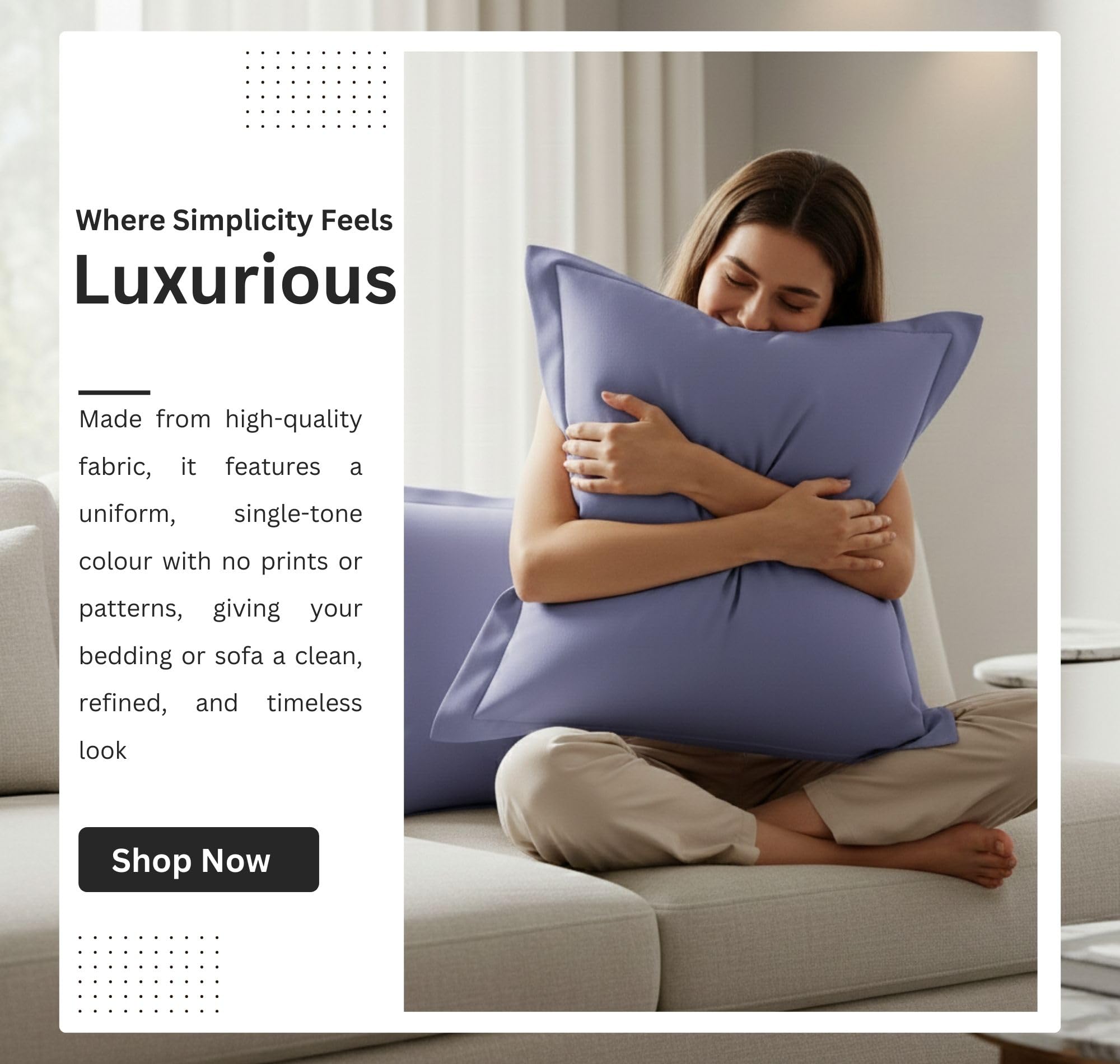 BSB Homes® Luxury Cotton Solid Flanged Pillow Covers | Ultrasoft Breathable Flap Closure | Pack of 2 Pillow Covers King Size (Lavander, 18 x 28 Inches)