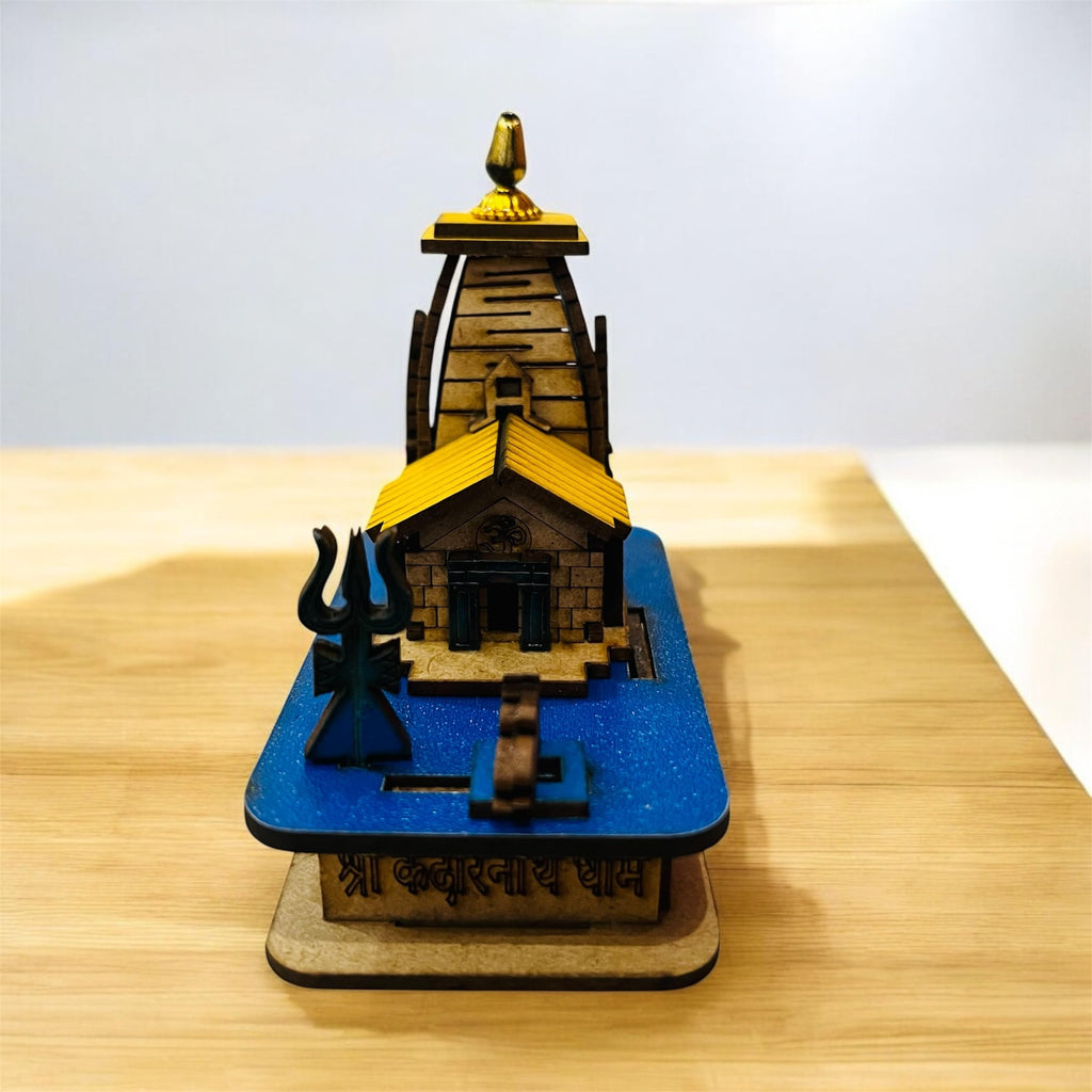 Kedarnath Temple Miniature Replica Handcrafted 3D Wooden Model