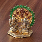 KridayKraft Mini Laxmi Ganesh Murti – Divine Lord Idol for Home & Office Décor, Intricately Designed Pooja Statue & Spiritual Showpiece for Living Room, Bedroom, Temple (Golden)
