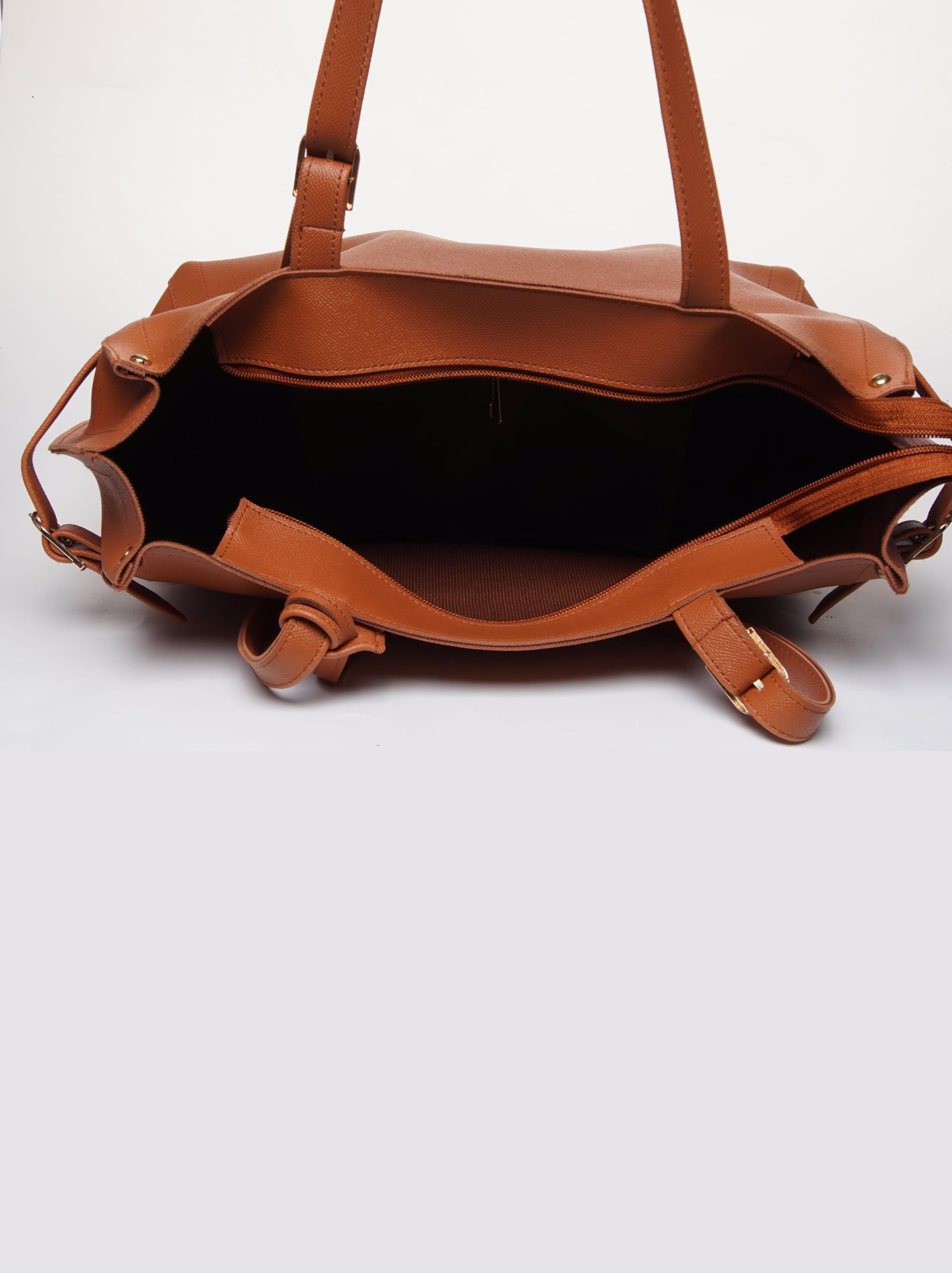 Carrylux Soft PU Textured Tote Bag for Women
