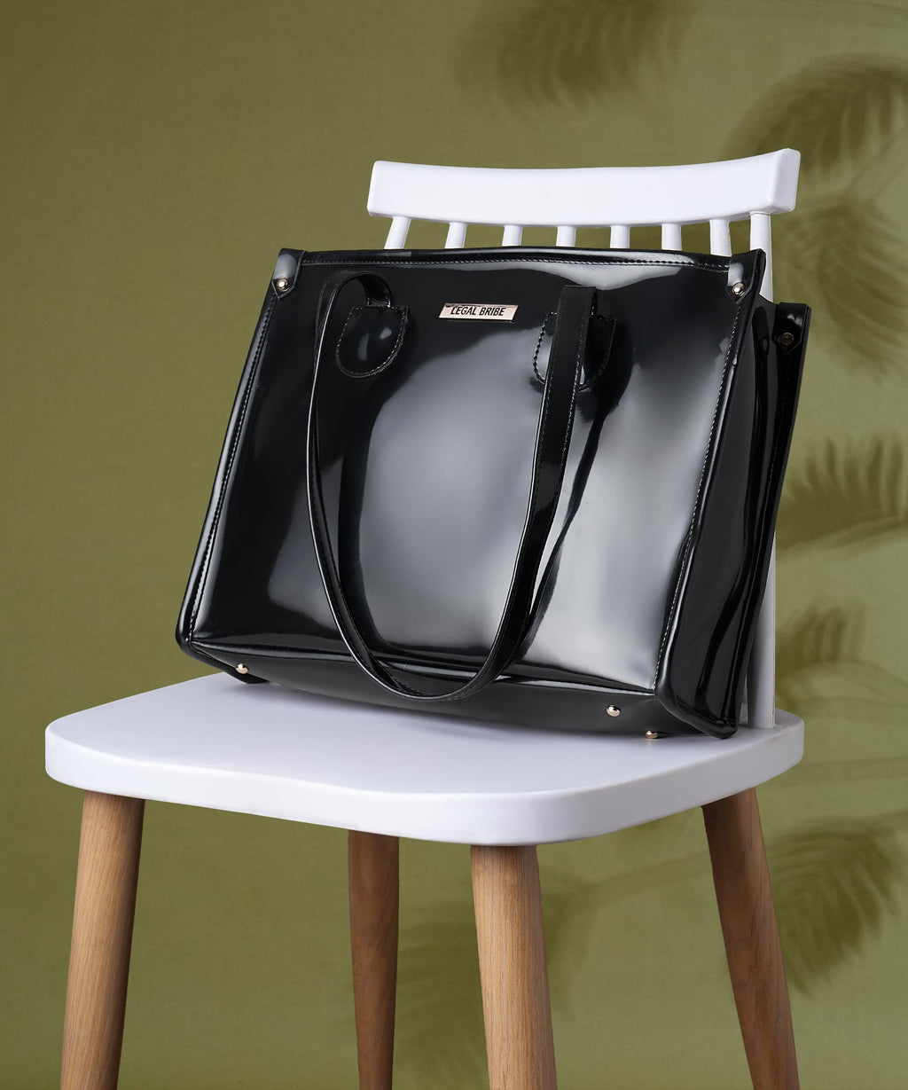 LEGAL BRIBE Textured Tote bag (Glossy Black)