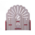 Lakhaji Beautiful MDF Wooden Temple Home Temple Pooja Mandir Wall Hanging and Table Top Home Mandir Temple Home Decor Beautiful Wooden Temple (White)