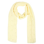 IBA ISBA COLLECTIONS Crinckle Cotton Hijab | Scarves with Pearls Studded | 108 * 90 cms | (Cream 1)