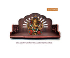 DIVOKAH® Plywood Small Wooden Temple for Home Office and Shop/Wall Hanging Temple/sinhasan/Pooja mandir/Pooja Stand/Hindola (8 MM Plywood Thickness) SNS_BR_SWSTIK