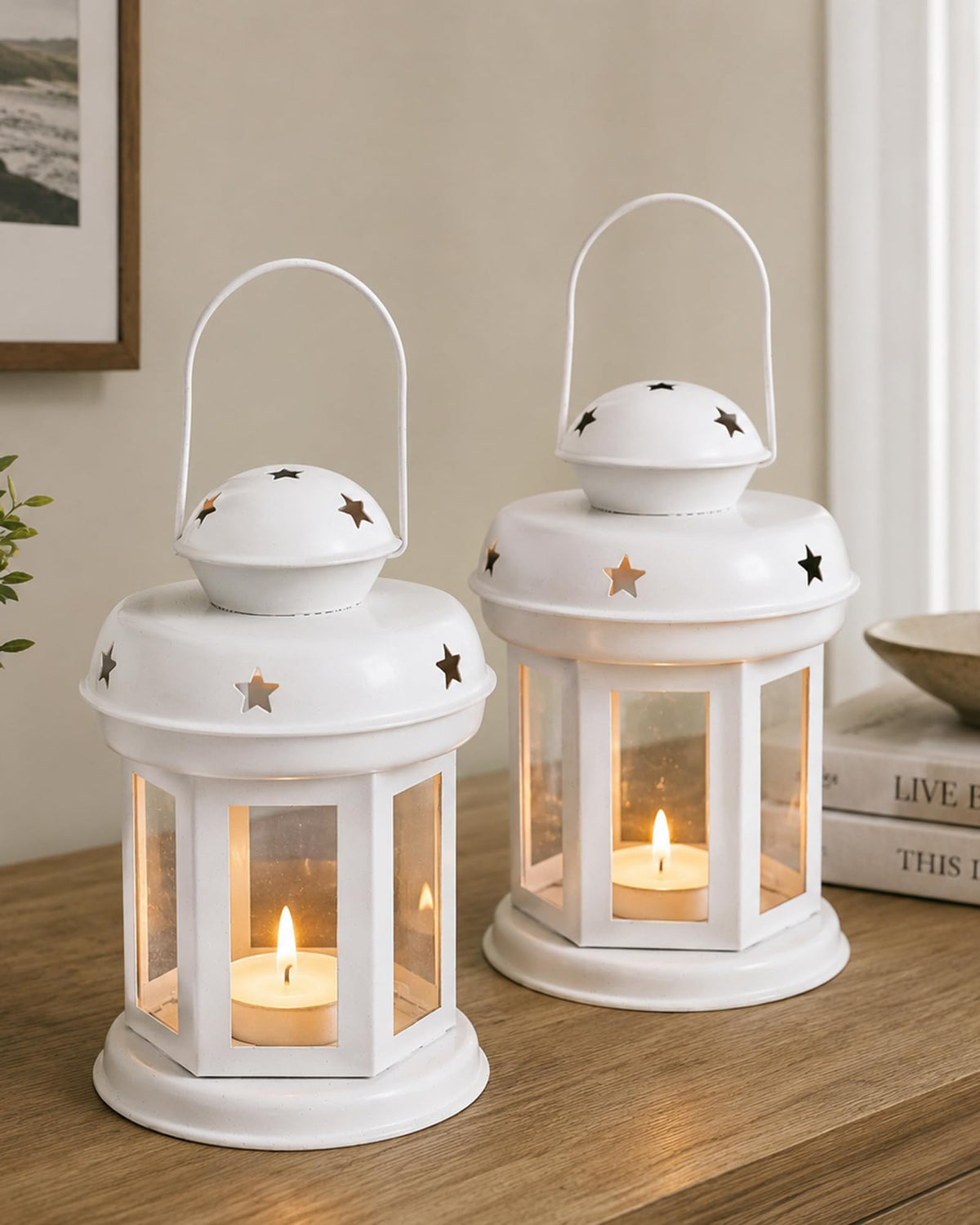 Homesake® Candle Holder Metal Scented, Fragrance Candles | Tea Light Stand for Living Room, Balcony, Bedroom - Home Decor Items - Pack of 2