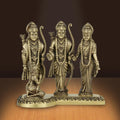 Shilpkala 4.3 Inch Brass Ultra Fine Ram Darbar Idol for Home & Office, Pooja, Table Decor, Worship & Gift