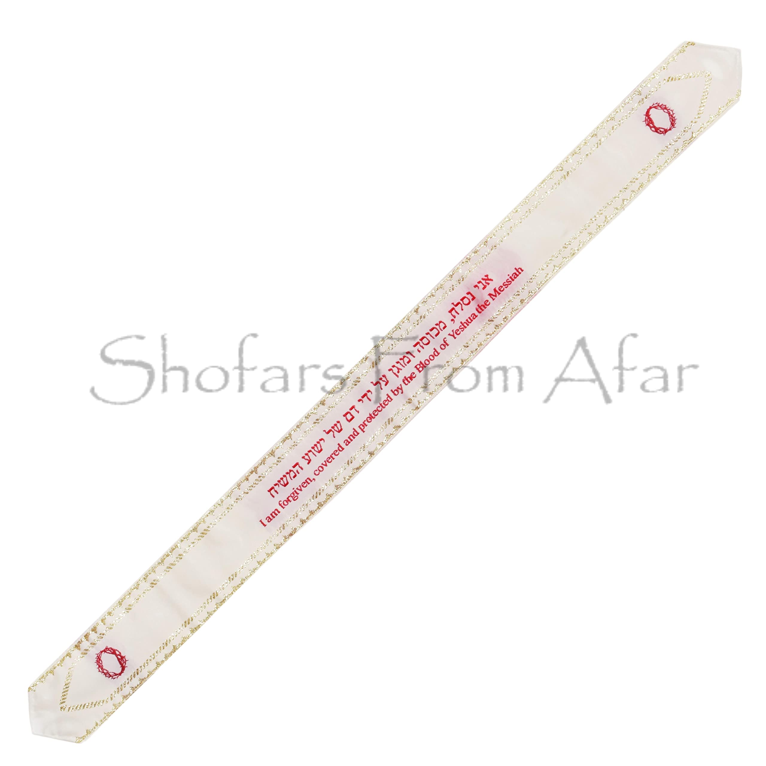 The Blood of Yeshua Jesus Red Tallit Prayer Shawl with Matching Yeshua Tallit Zipper Bag