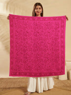 Ravaiyaa - Attitude is everything Sanganer Hand Block Printed Scarves Pure Cotton Scarf Square Hijab Dupatta 40 X 40 Inch (Pink Paisley)