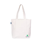 AQVA Printed Cotton Canvas Tote Bag For Women & Collage Girls | Trendy Stylish Multipurpose Handbag With Zipper | Shoulder Bag For Shopping, Beach, Travel, Work With Inside Pockets (Cat), White