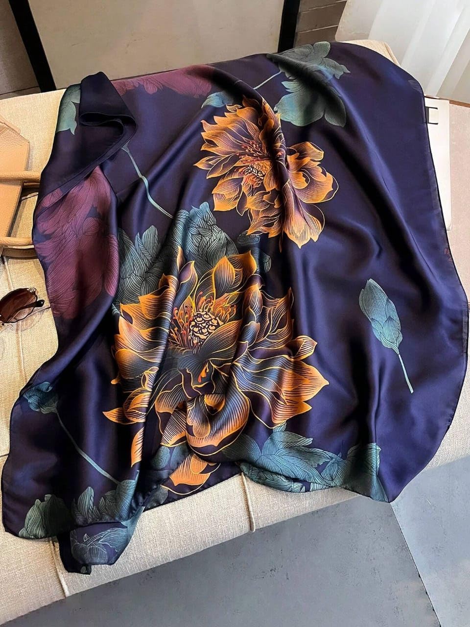 SWANKY Silk Stoles For Women Stylish Latest, Scarf for ladies & Girls, Head Neck Scarves, duppatta for girls (Multi)