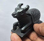TEJASWI Craft Black Marble Shiva Nandi for Daily Daily Pooja Purpose|Home Temple|car deshboard.
