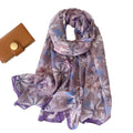 CrossKulture Scarf Stole for Women - 185 x 135 cm Chiffon Scarf with Floral Print | Lightweight Scarf, Soft Stole for Women | Satin Feel Neck Scarf | Women Accessory (Colour8)