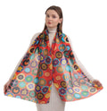 EH 100% Pure Mulberry Silk Scarf for Women, head scarf, neck scarf, hair scarf, digital printed long (22 X 72) (MC 22)