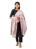 Naureen Women Faux Pashmina Kani Shawl with Paisley Artwork, Warm and Soft, 40x80 inch
