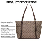 Lavie Signature Women's Harisburg Monogram Tote Laptop Bag | Tote Laptop Bag for Work | Ladies Purse | Stylish Shoulder Bag | Gift for Women