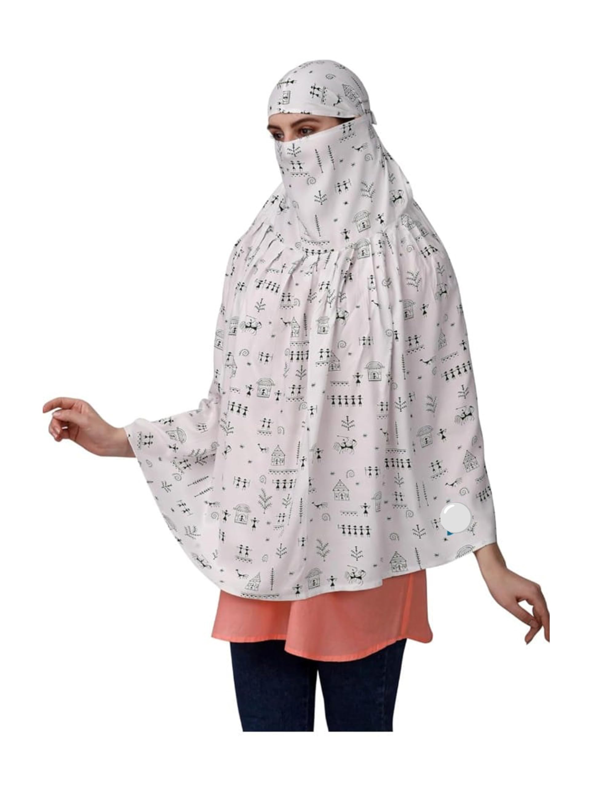 VASTTRAM Women's Pure Cotton Long Scarves Scarf Cum Mask usable for Driver Anti Pollution Full Face Cover With UV Sun Rays Protection