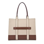 Lino Perros Voyage Tan Color-blocked Commuter Tote bag