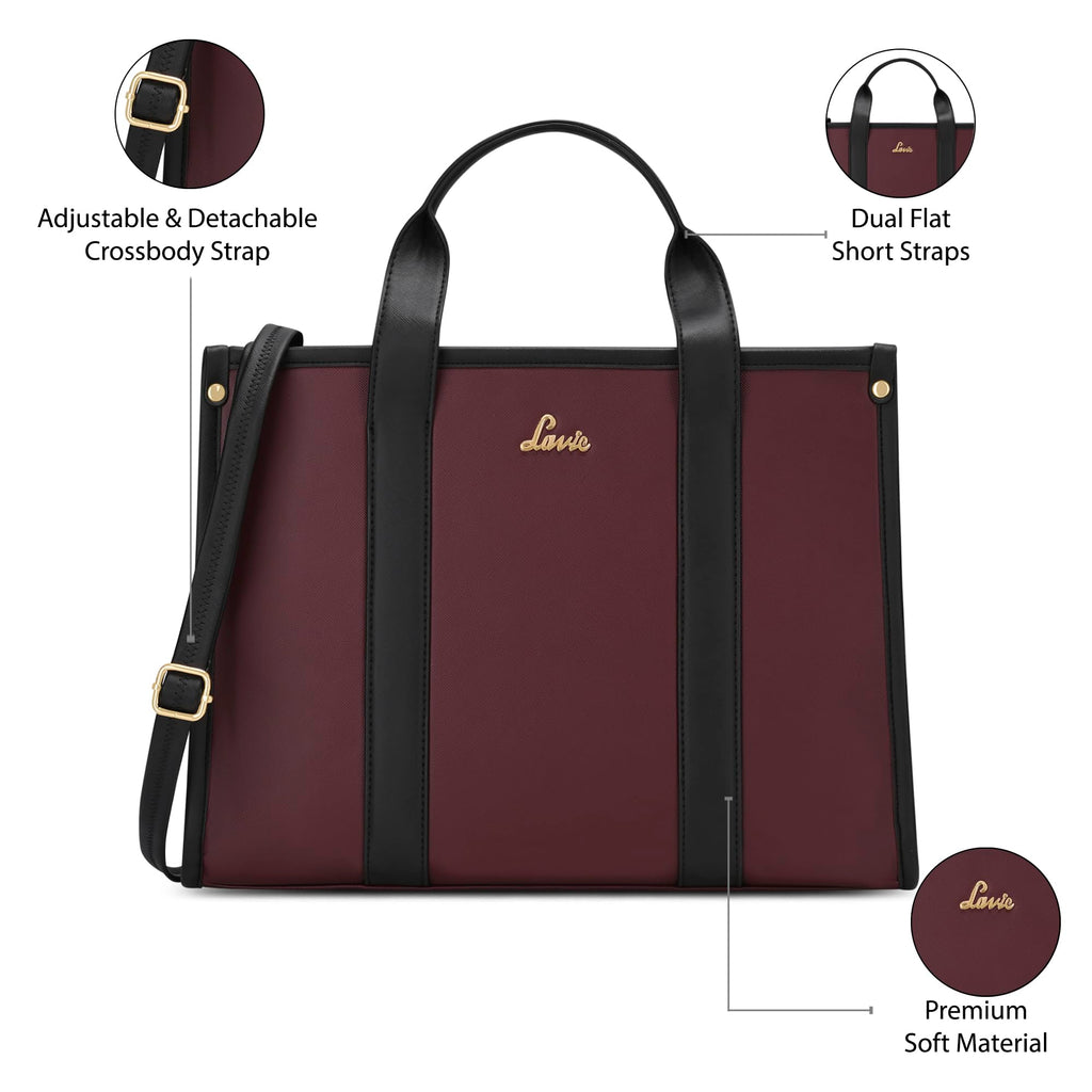 Lavie Women's Luxa Colourblock Pro 15 Inch Laptop Tote Handbag | Tote Bag for Work | Ladies Purse | Stylish Shoulder Bag | Gift for Women