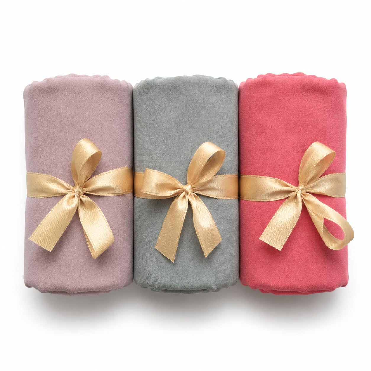 Leaf & FEATHER™ Hijab Scarf for Women | Chiffon Hijab Set | Georgette Dupatta | Soft Lightweight Breathable Shawl | Elegant Daily Wear | Pack of 3 (Mauve Pink - Baby Pink - Grey)