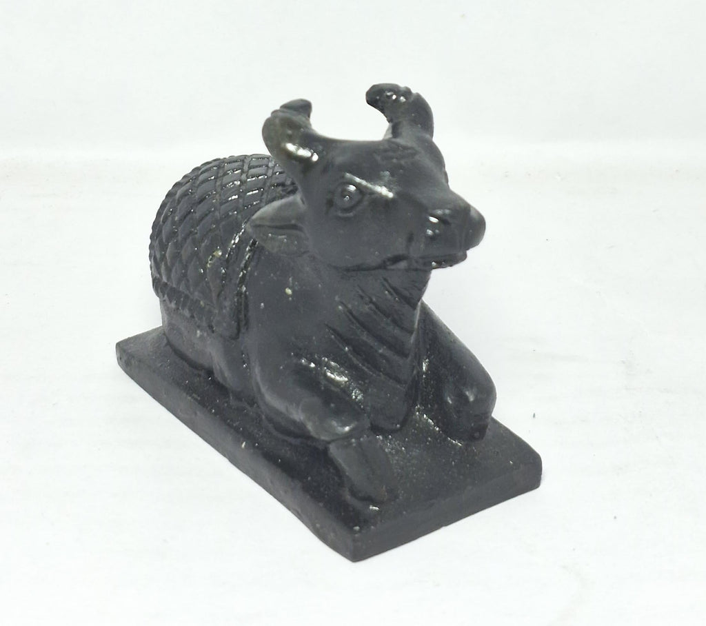 TEJASWI Craft Black Marble Shiva Nandi for Daily Daily Pooja Purpose|Home Temple|car deshboard.