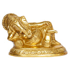 ARTVARKO Brass Ganesh Resting Statue Murti Ganesha Idol Vinayak Ganpati for Home Entrance Décor Temple Puja Gift 6 Inch