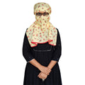 Switchon Rayon Mill dye Innovative scarf Hijab for Women with closer Hook and Loop Tape size adjustable -Scoty Scarf (Yellow Red)