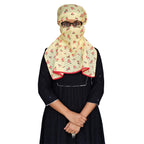 Switchon Rayon Mill dye Innovative scarf Hijab for Women with closer Hook and Loop Tape size adjustable -Scoty Scarf (Yellow Red)