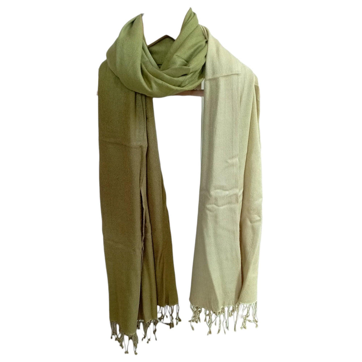 Graziemille Pure Pashmina For Women OMBRE MILITARY/GRASS XL