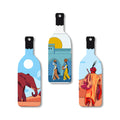 Artvibes Modern Abstract Art Decor Bottle shaped Wooden Wall Hanging | Living Room | Wall Art Paintings | Wall Illustrations | Graphic Art | Door Hanging Art Items | Gift Items (WH_9517N), Set of 3