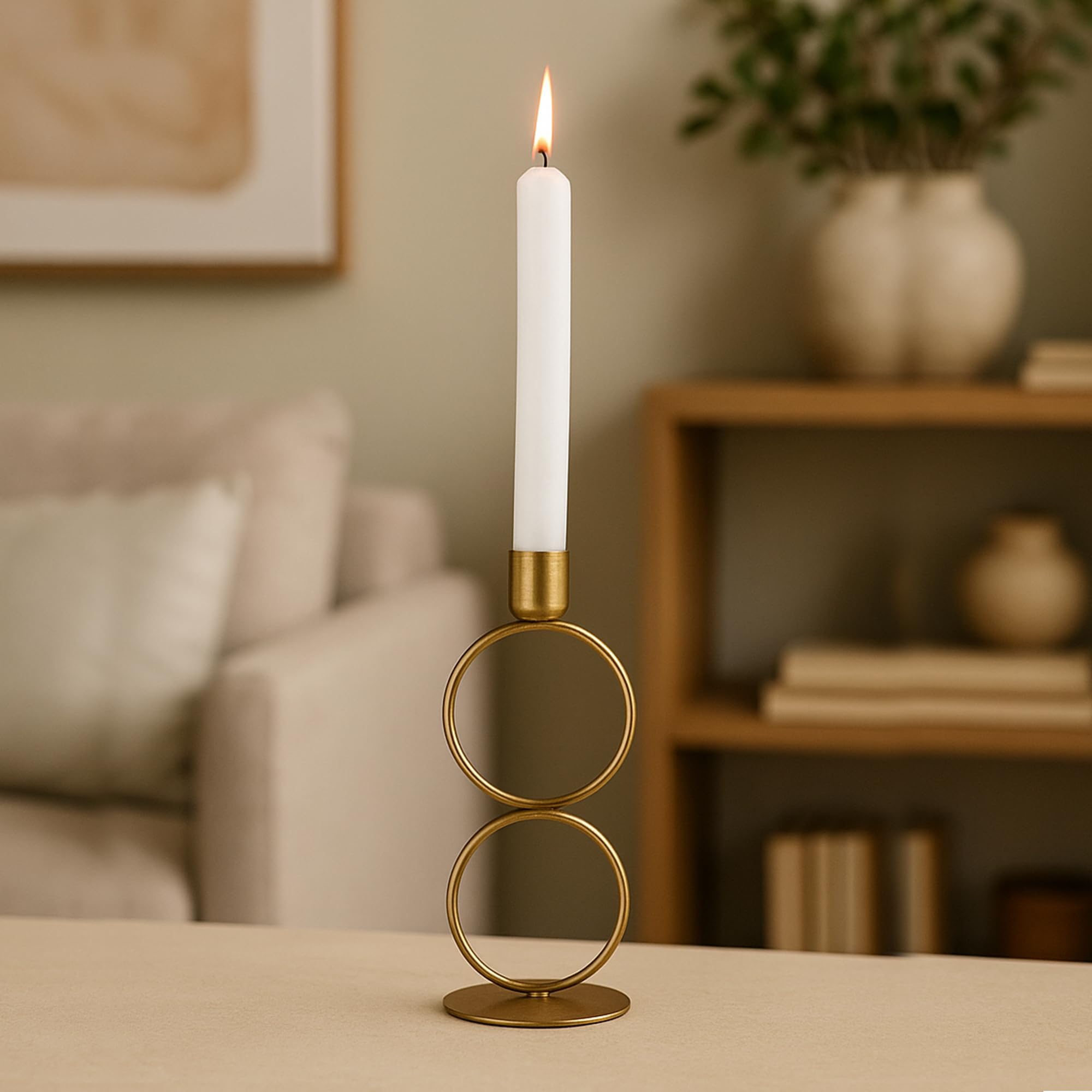 CraftVatika Taper Candle Holder Stand Set of 2, Festive Decor, Home Decoration Items for Living Room, Christmas Decorations, Return Gifts for Housewarming Gifts Wedding Gifts Festival Decorations