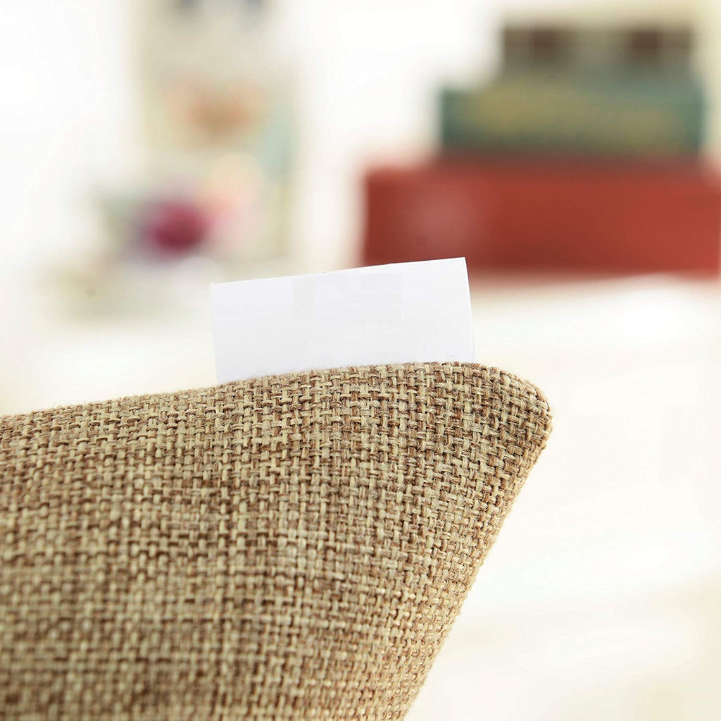 Khooti Jute Cushion Cover | 10x10 | Natural Linen | Set of 2 | Throw Pillow Cover for Couches, Chairs, Sofas, Beds, Coffee Tables, Living Rooms, Bedrooms, Modern Boho Design