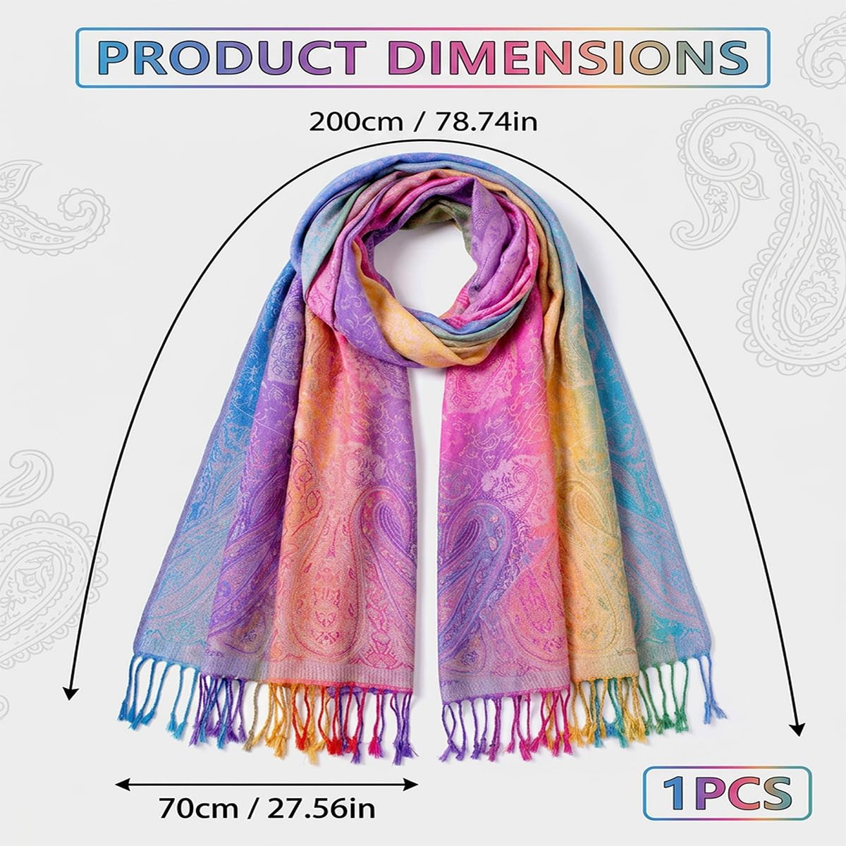 Scarf for Women Stylish, Cotton Stole for Women Stylish, Versatile Fashion Accessory, 70x200 cm, Lightweight Wrap for Daily Wear, Gift for Female Friends and Family Suitable for multiple scenarios
