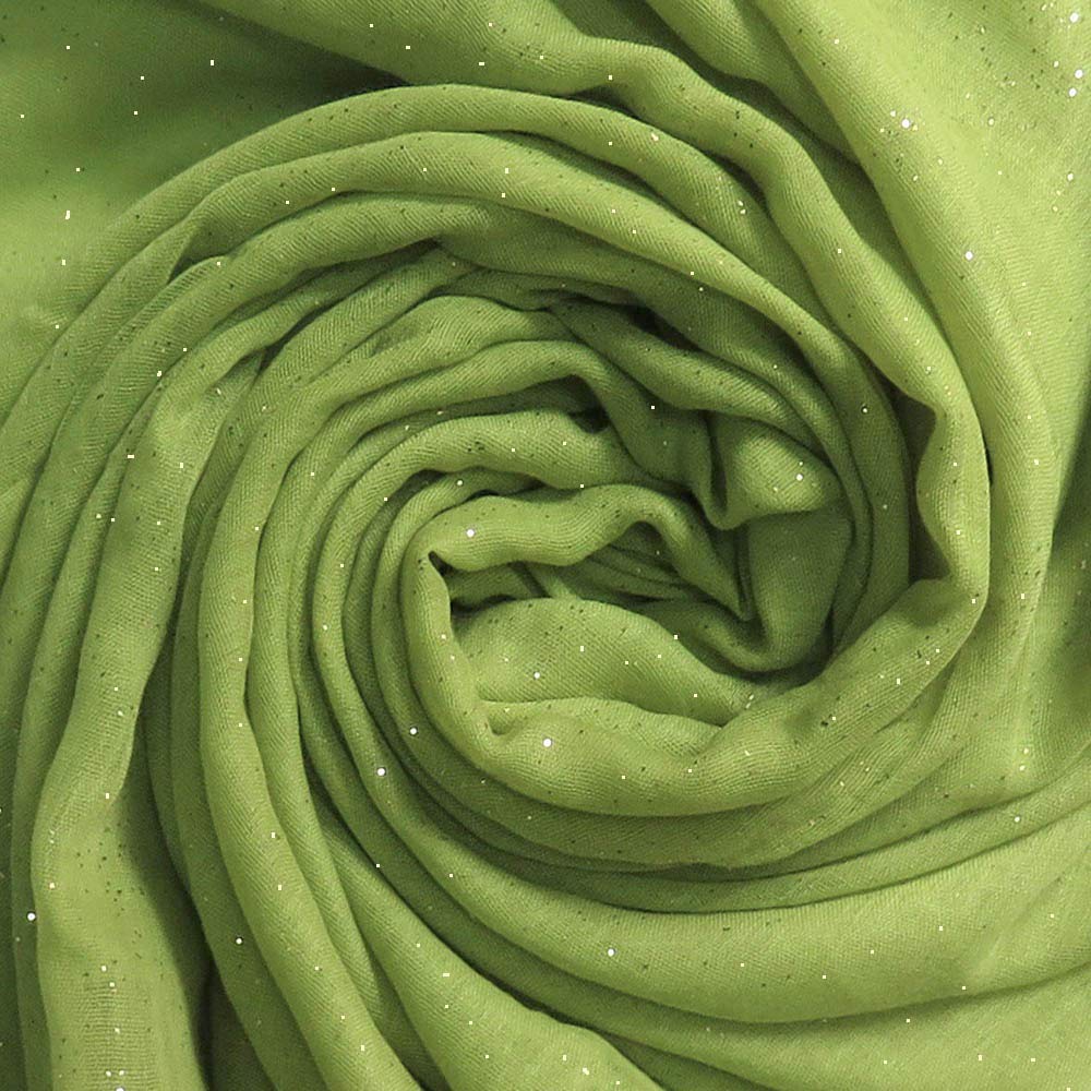 Lina & Lily Solid Shimmer Sparkle Glitters Sheer Maxi Shawl Head Scarf Hijab (#20 SPRING GREEN)