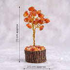 Arihant Gems and Jewels® Natural Crystal Mini Tree for Home Decor & Vastu | Feng Shui Healing Stone Tree | Wealth & Positive Energy Bonsai Gift (Carnelian Crystal)