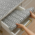 Anti-Slip Waterproof Kitchen Drawer Liner | Non-Adhesive Shelf & Cabinet Mats | Anti-Skid Liner for Wardrobe, Cupboard, and Fridge | 45 cm x 300 cm (White Maze Pattern) Kafalo