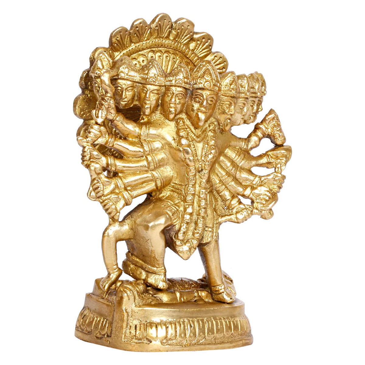 ARTVARKO Brass Kali Maa Murti Maha Kali Mahakali Kalika Maa Statue Sculpture Idol Puja Murti 6 Inch.