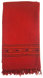 ARUNA Unisex Wool Kullu Shawl (Red)