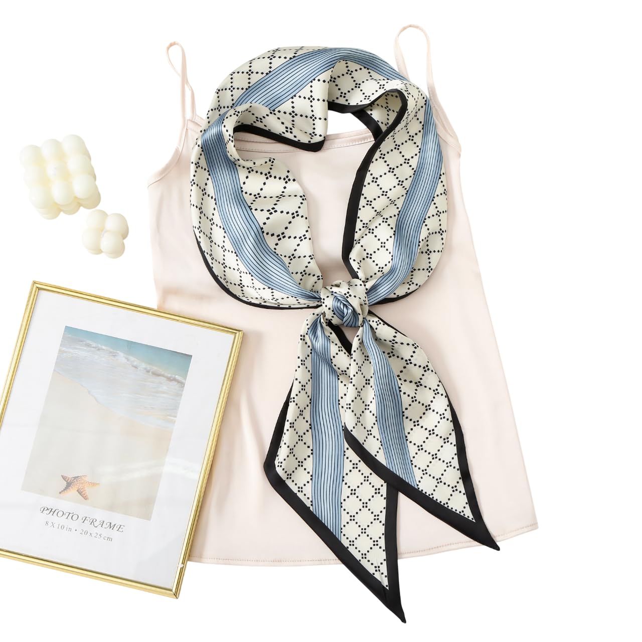 CorssKulture Lightweight Satin Ribbon Scarf for Women's 150 x 15 cm | Silky Soft Scarf Perfect for Gifting (Colour3)