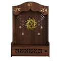 HOMEWEY DECOR Wooden Home Temple Handcrafted Support Heavy Idols Luxurious Finish Pooja Mandir for Home and Office Wall Mount for Room (Design12)