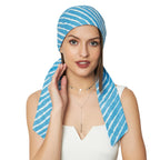 The Headscarves Beautifull Cotton Printed Headwraps Headscarf for Women Free Size SkyBlue