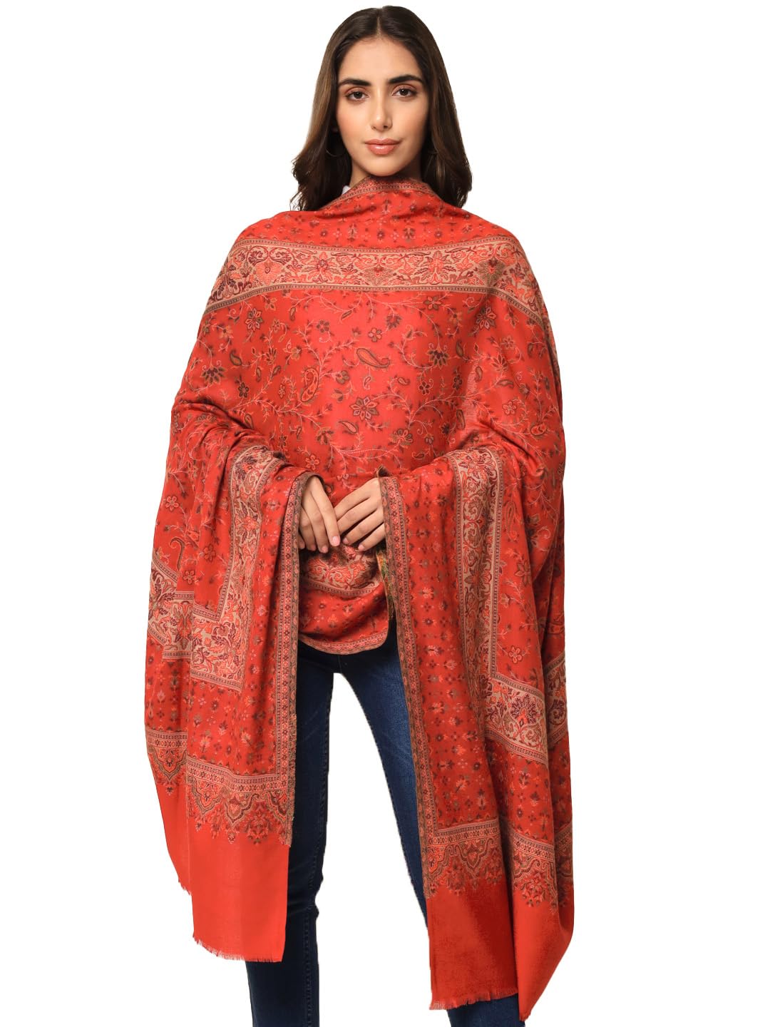 Pashmoda Women Khwaab Woven Design Jamawar Shawl (Size 101X203 CM)