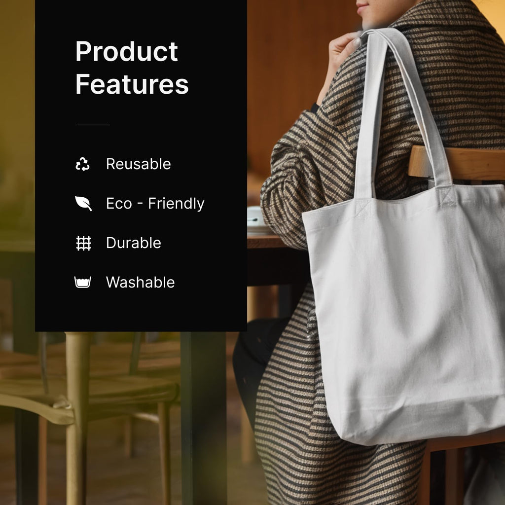 Beertree Wildly Chic Unisex Printed Tote Bag with Zip, 100% Organic Cotton