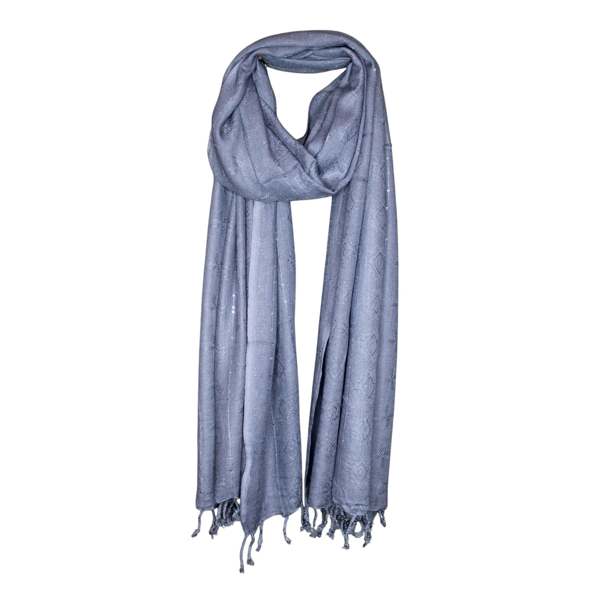 STOLE STUDIO Elegant Luxurious Sequence Viscose Stole Scarf (Grey)