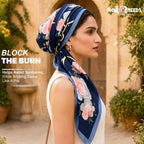 Pick Ur Needs Summer Silk Floral Printed Scarf for Womens & Girls Elegant Neck, Head & Shoulder Wrap Soft Lightweight Fashion Stole