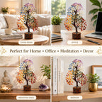 7 Chakra Crystal Tree of Life for Home Office Decor & Positive Energy