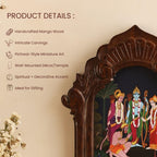 RITUALISTIC Wooden Mandir for Home Wall | Home Temple with Removable Tray | Compact Wooden Mandir for Daily Pooja |Wall Mounted Pooja Stand for Home Décor | Dimension 11.5 x 4 x 14 inches | Ram Darbar