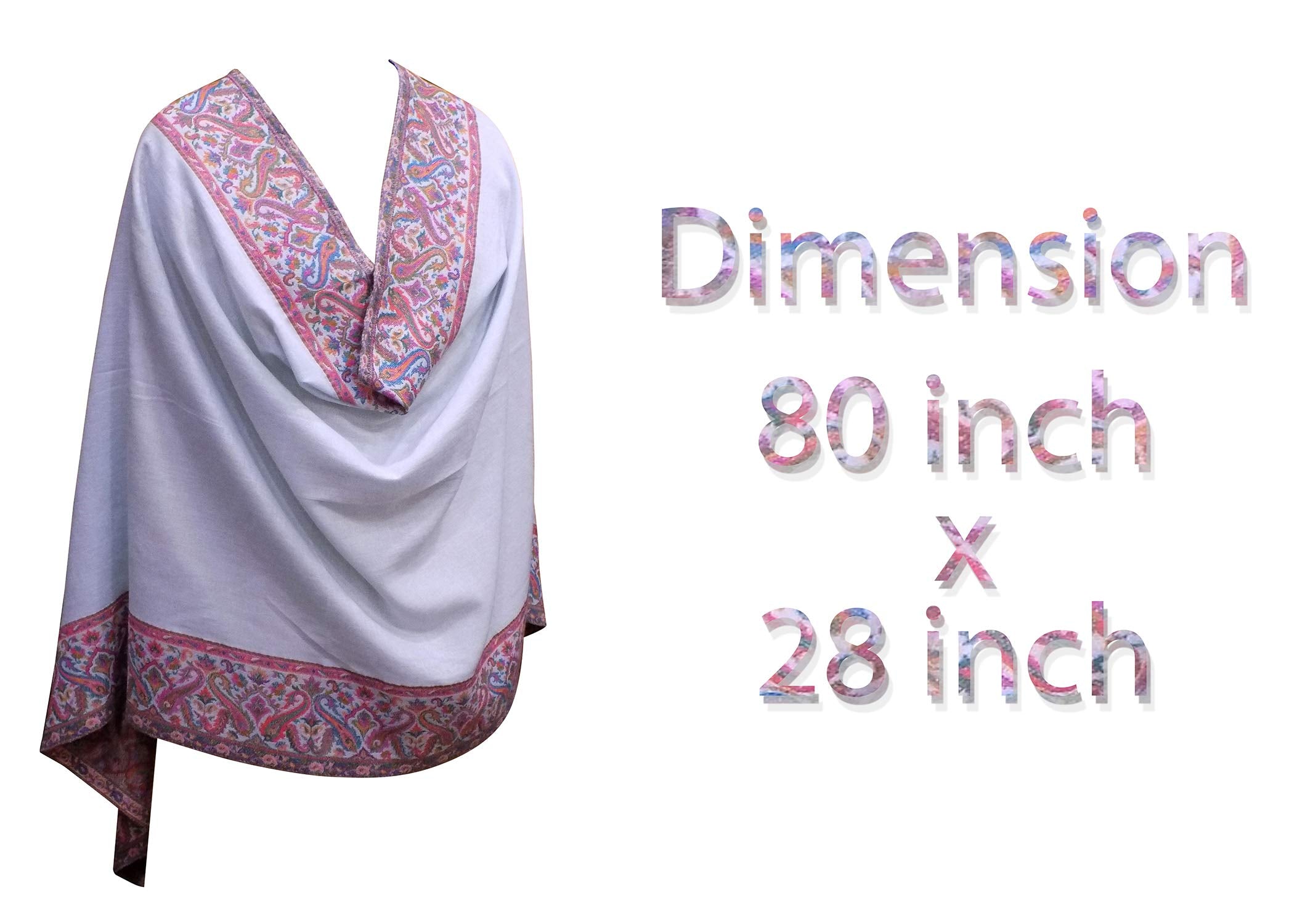 Kabello Winter Accessories For Women And Girls Woolen Shawl For Women 30 Grams Cream Pack Of 1 (M6)