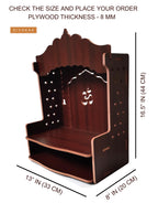 DIVOKAH® Beautiful MDF Wooden Temple/Home Temple/Pooja Mandir (8 MM Plywood Thickness) (BR Decor)